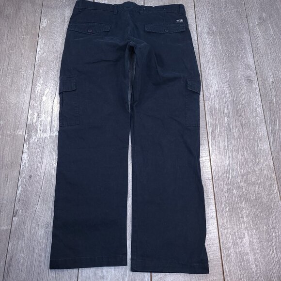 G-Star Raw Pants Mens 34x29 Blue Canvas Cargo Cotton Straight Leg - Picture 3 of 7